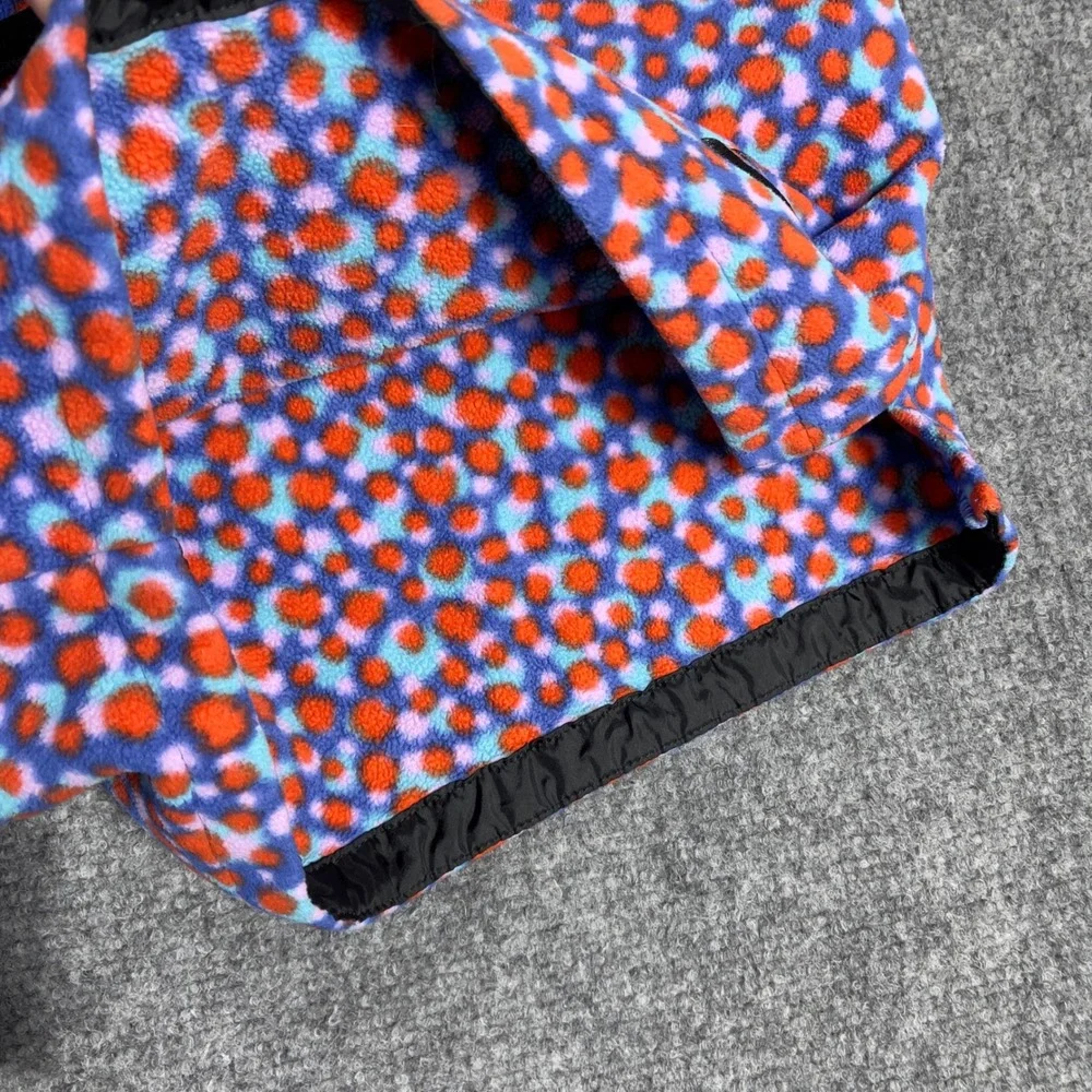 Nike Fleece Shorts Mens XL Blue Orange Polka Dot Sportswear Drawstring